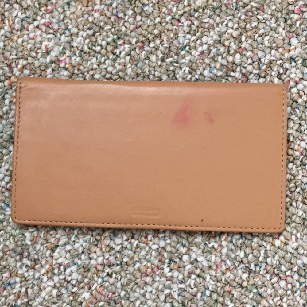 Coach check book cover